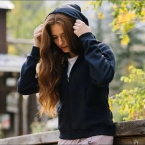 Zyia’s Active - Black Zipper Hoodie Sweatshirt - size XL